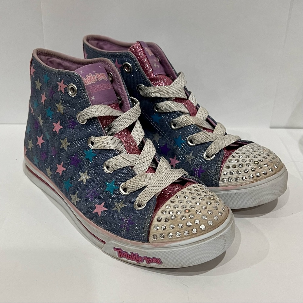 Sketchers Twinkle Toes Light Up Shiny Stars Size 1